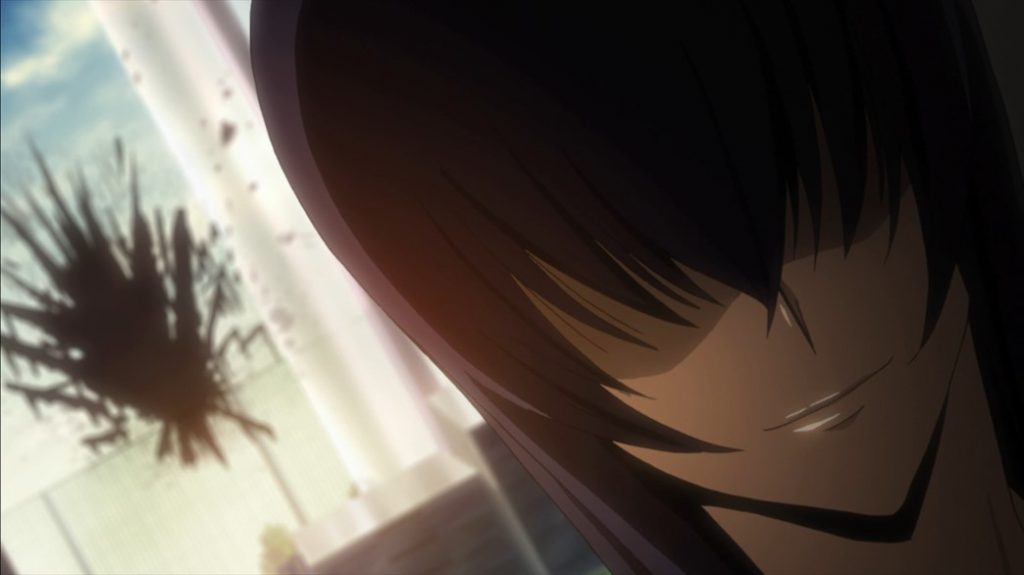 Highschool of the Dead Episode 2 Saeko Attack Grin
