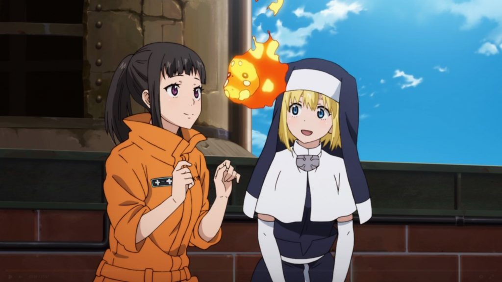 Fire Force Episode 2 Maki Manipulating Fire With Iris