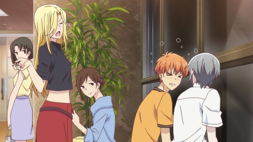 Fruits Basket Episode 16 Arisa Asking Yuki And Kyo What Swimsuit Tohru Should Get