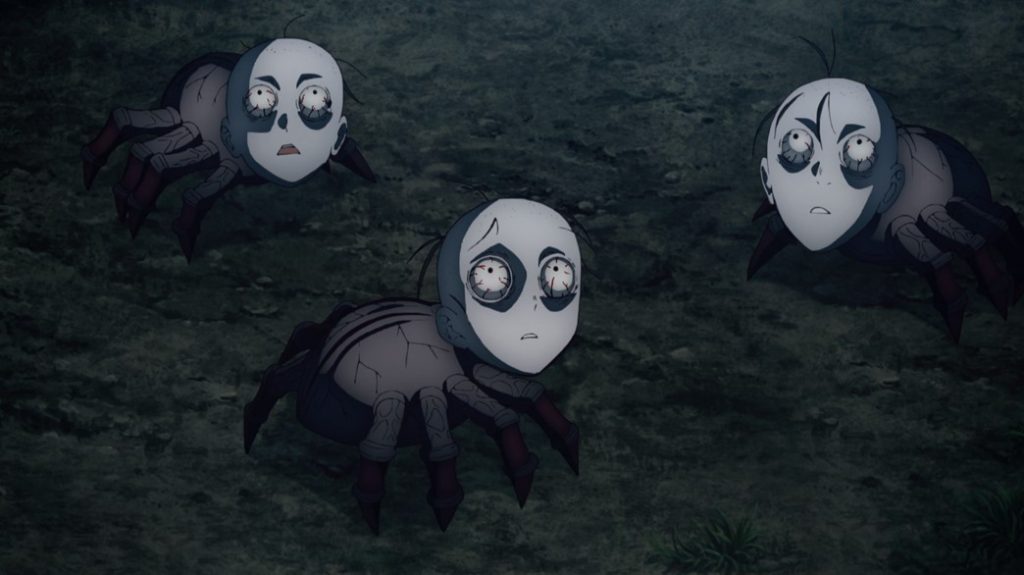 Demon Slayer Kimetsu No Yaiba Episode 18 Concerned Looking Spider Babies