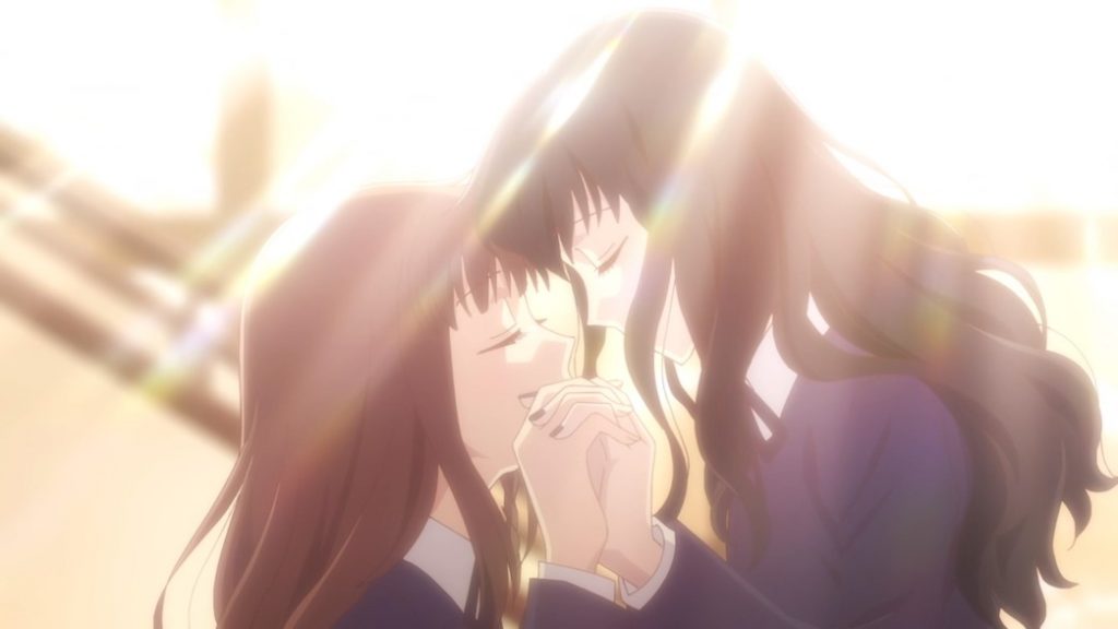 Fruits Basket Episode 22 Saki accepts Tohru and Arisa's friendship