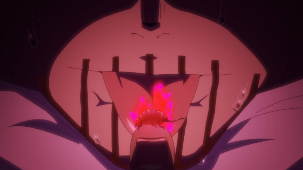 Fire Force Episode 13 Ashen Knight Eating Infernal Insect