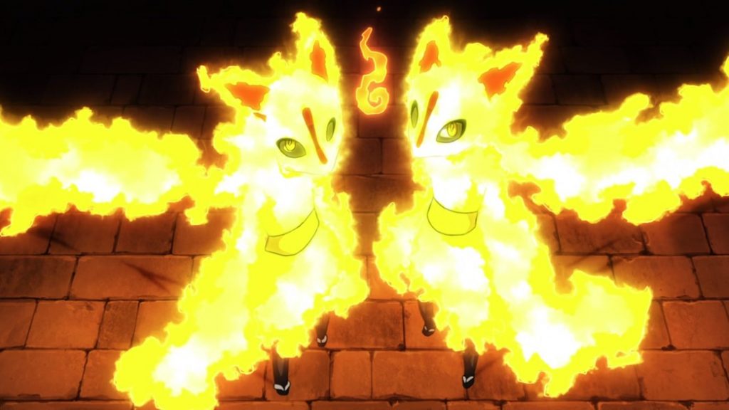 Fire Force Episode 14 Hikage and Hinata with Fire Powers on Show