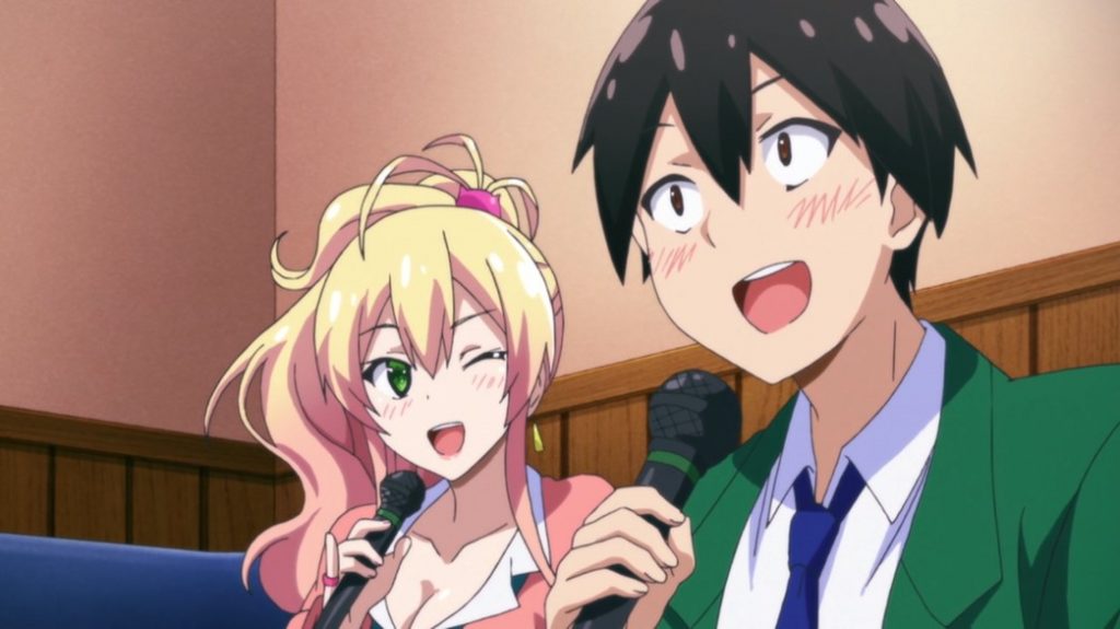 My First Girlfriend Is A Gal Junichi and Yukana do Karaoke