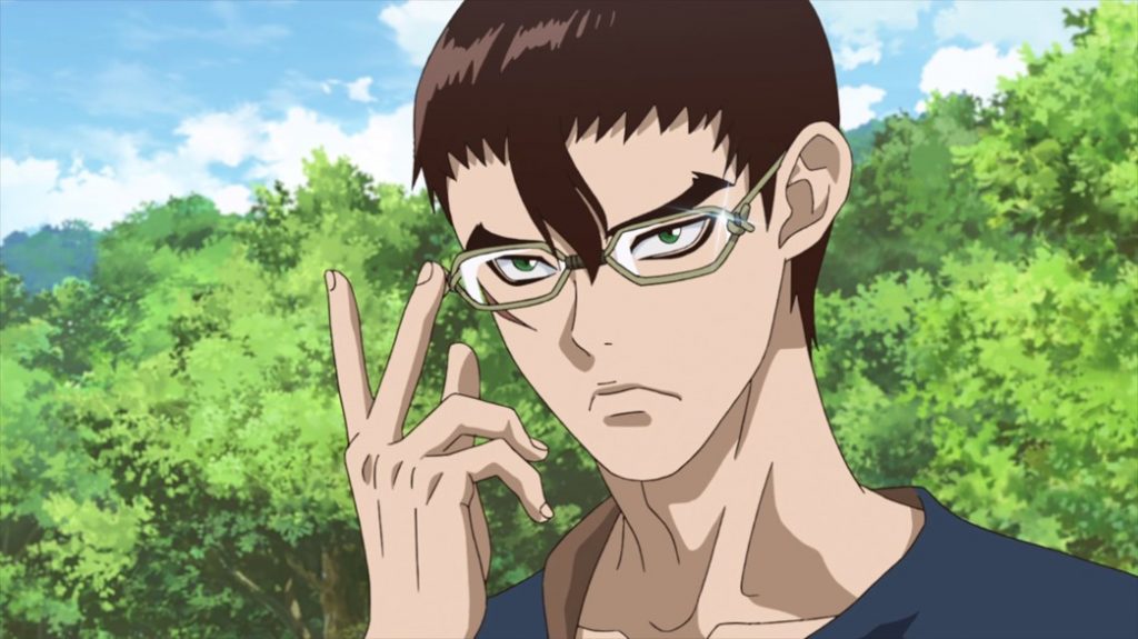 Dr Stone Episode 18 Kinro with Glasses
