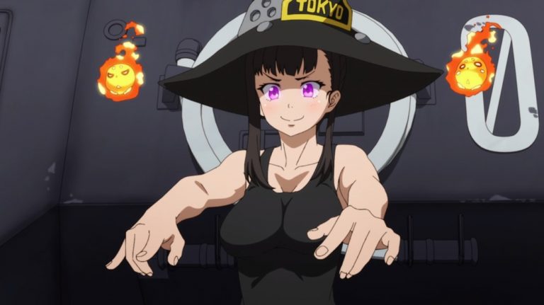Fire Force Episode 18 Maki with Fire Sprites