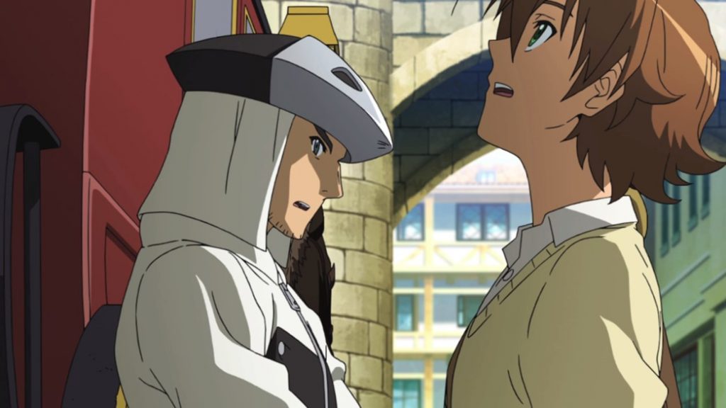 Akame ga Kill Episode 1 Guard giving Tatsumi some information on the Minister