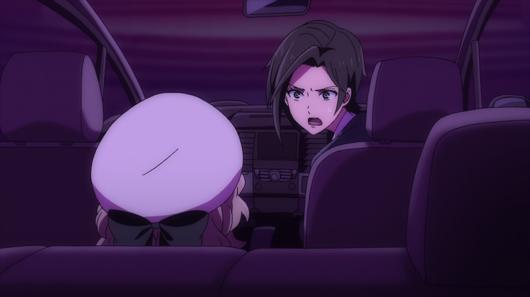 InSpectre Episode 9 Saki realising that Kotoko just framed her.
