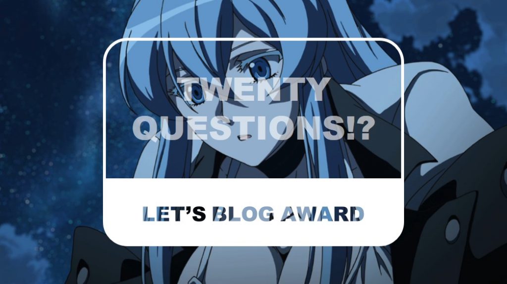 The Otaku Author Let's Blog Award