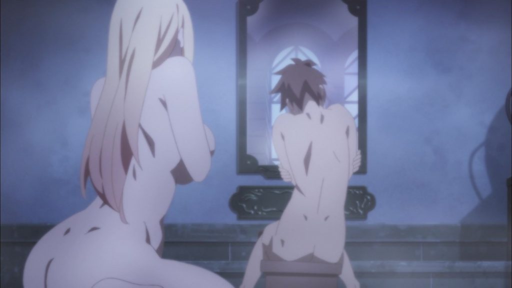 KonoSuba Episode 9 Kazuma and Darkness in the Bath