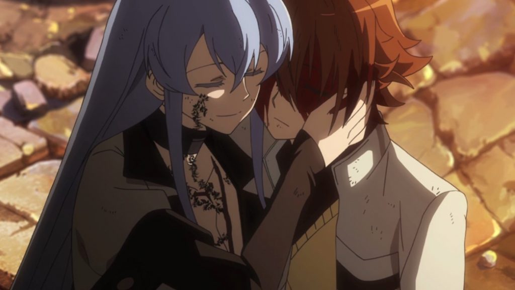Akame ga Kill Episode 24 Esdeath dying with Tatsumi