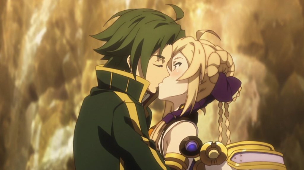 Record of Grancrest War Episode 12 Siluca and Theo kiss