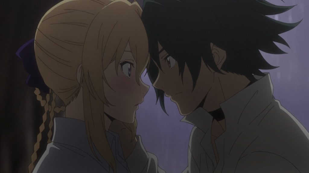 Record of Grancrest War Episode 9 Siluca and Theo kiss
