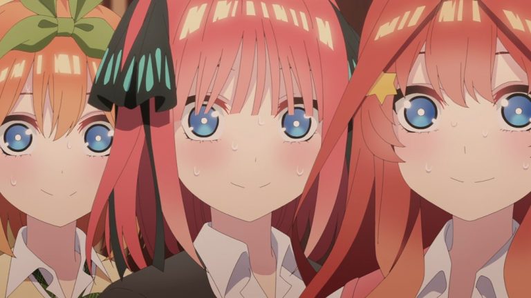 The Quintessential Quintuplets Episode 23 Yotsuba Nino and Itsuki shocked by Photographer