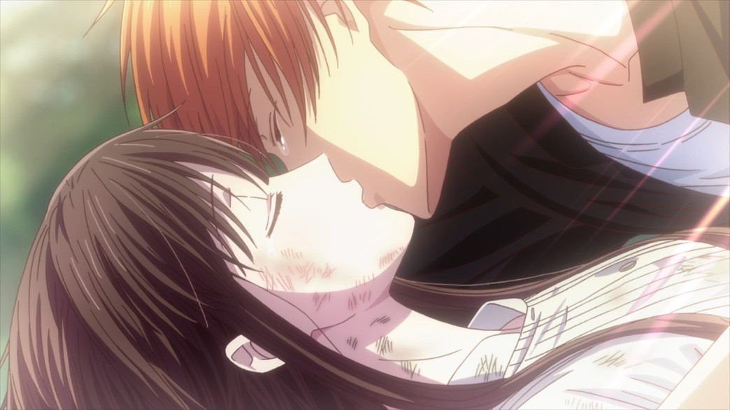 Fruits Basket Episode 59 Tohru and Kyo kiss
