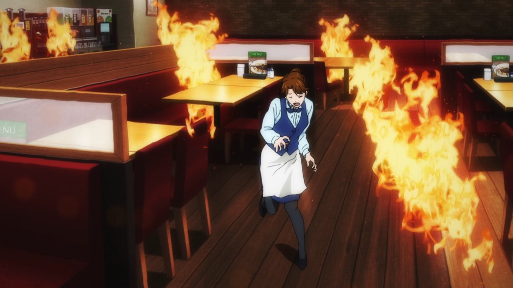 Jujutsu Kaisen Episode 6 Cafe patrons spontaneously combusting