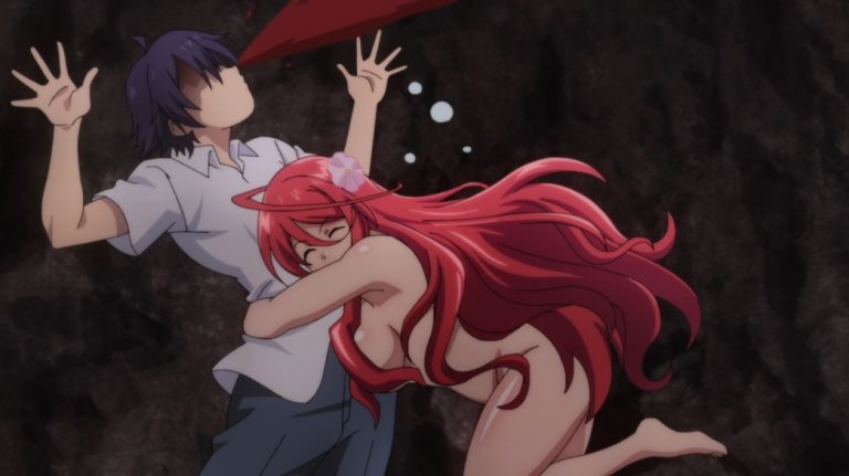 The Fruit of Evolution Episode 1 Busty naked redhead hugs Seiichi