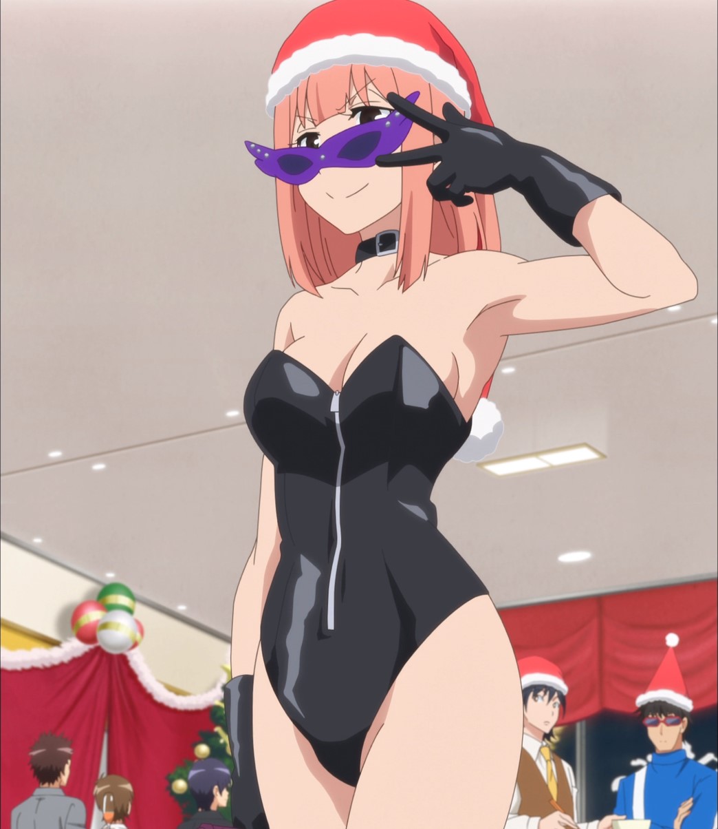 How Heavy Are The Dumbbells You Lift Episode 10 Saotomi wearing her Christmas Cosplay