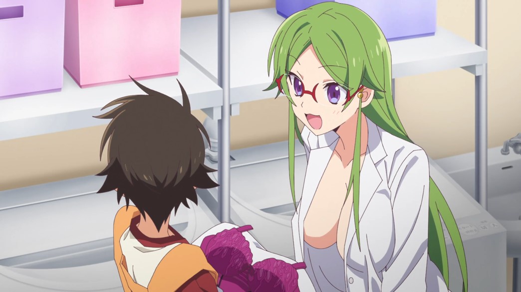 Mother of Goddess Dormitory Episode 3 Koushi and Mineru doing laundry