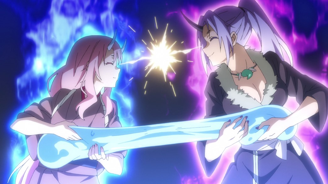 That Time I Got Reincarnated As A Slime Episode 11 Shion and Shuna fighting over Rimuru