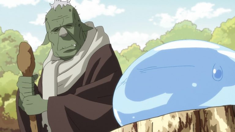 That Time I Got Reincarnated As A Slime Episode 3 Rimuru Tempest with goblin elder