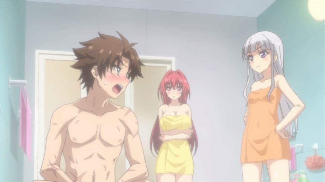 The Testament of Sister New Devil Episode 3 Mio and Maria in the bathroom with Basara