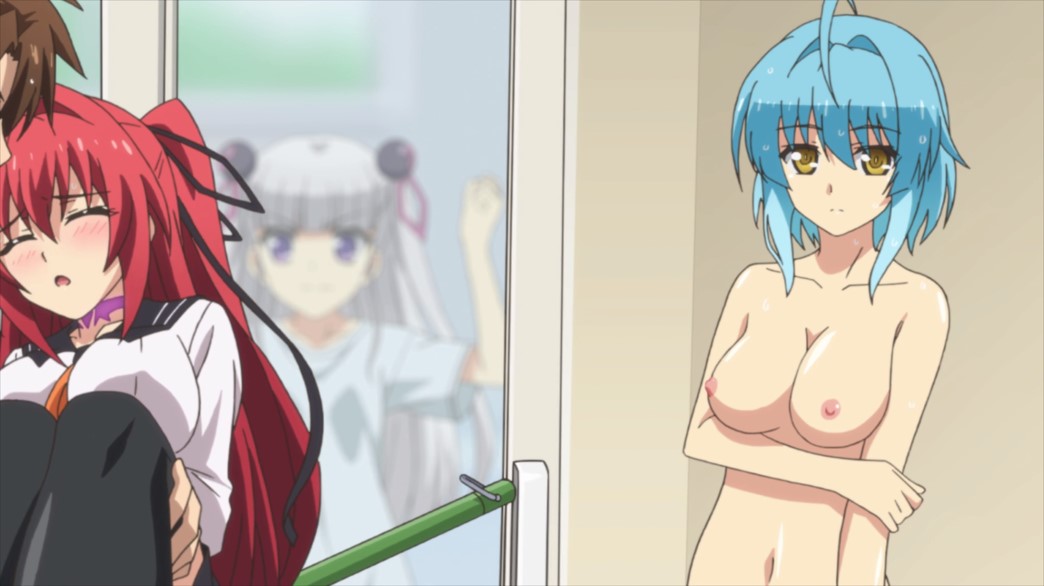 The Testament of Sister New Devil Uncensored Episode 5 Basara carrying Mio Maria in the shower and Yuki nude