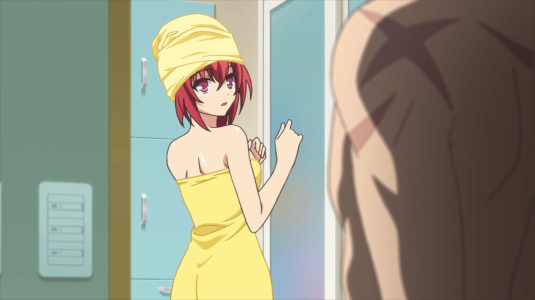 The Testament of Sister New Devil Uncensored Episode 5 Basara walks in on Mio in the bathroom