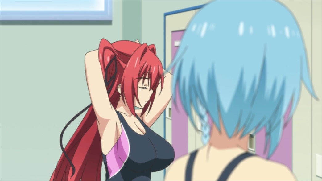 The Testament of Sister New Devil Uncensored Episode 8 Yuki looking at Mio in her Swimsuit