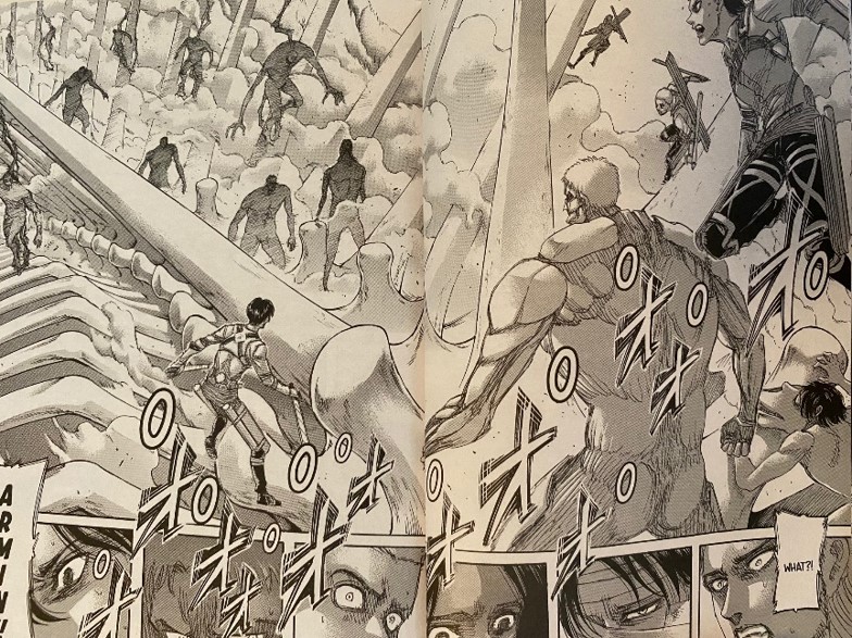 Attack on Tital Volume 34 Lots of Titans
