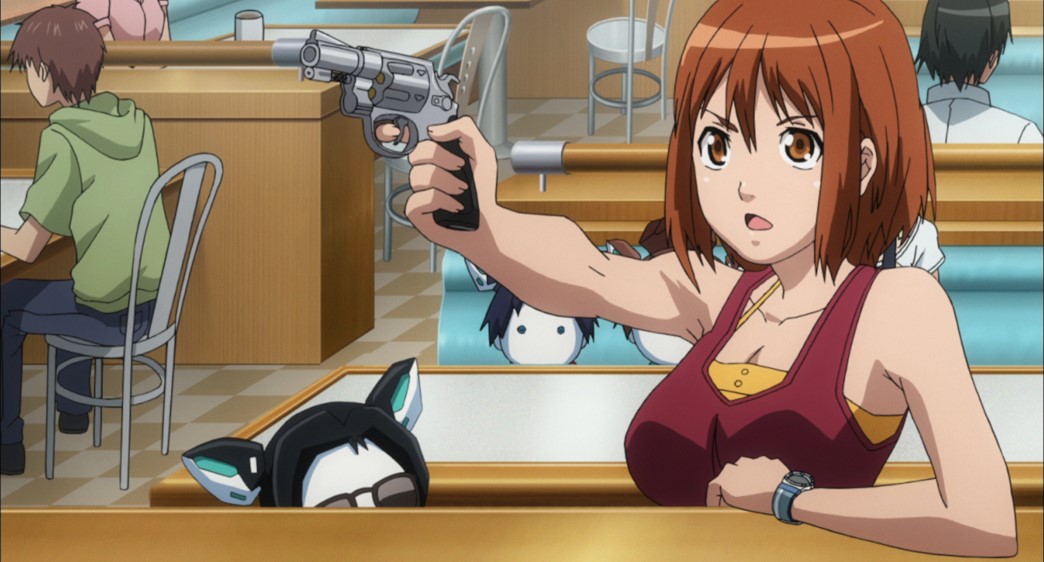 Cat Planet Cuties Episode 6 Manami with Gun in AW