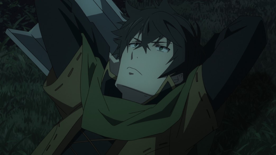 The Rising Of The Shield Hero Episode 1 Naofumi frustrated at the world