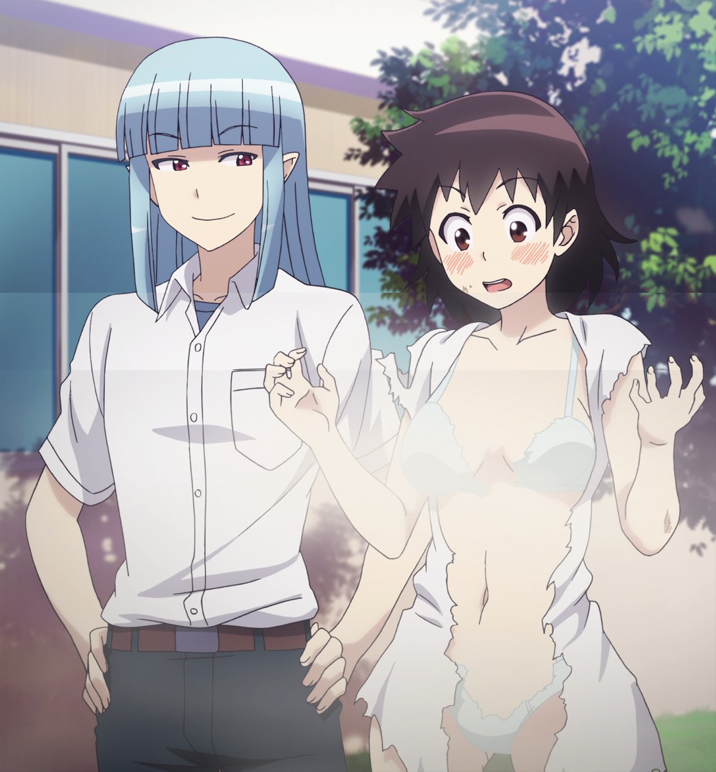Tsugu Tsugumomo Episode 4 Kazuya gender flipped clothes ripped.