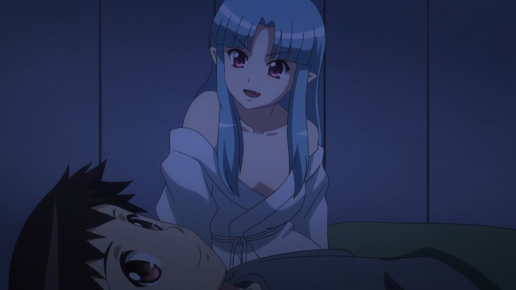 Tsugumomo Episode 12 Kazuya and Kiriha in bed