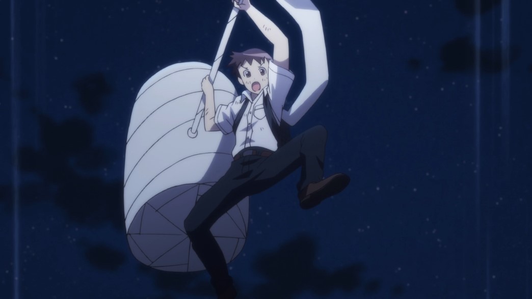 Tsugumomo Episode 9 Kazuya giant Hammer Weave