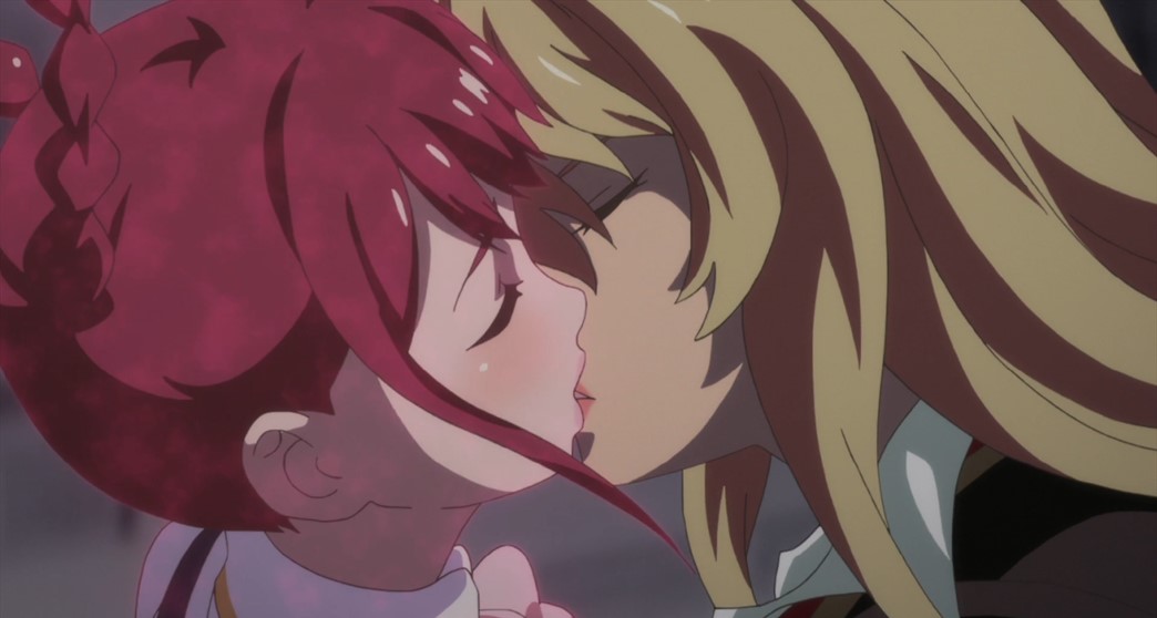 Valkyrie Drive Mermaid Uncensored Episode 10 Mamori and Mirei kissing