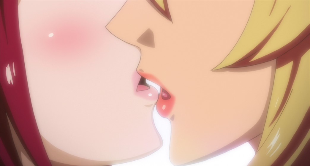 Valkyrie Drive Mermaid Uncensored Episode 12 Mirei and Mamori kiss
