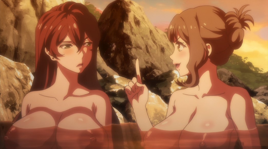 Valkyrie Drive Mermaid Uncensored Episode 7 Akira Hiragi and Torino Hot Pool Boobs Nipples Question
