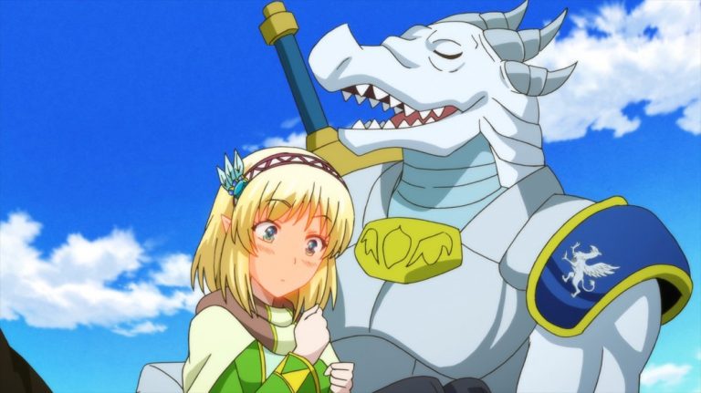 In the Land of Leadale Episode 9 Shining Saber gives Cayna a ride