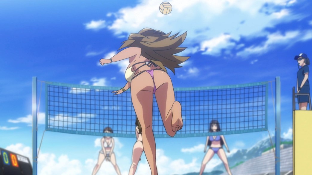 Kandagawa Jet Girls Episode 10 Manatsu Shiraishi volley ball bikini bum serve