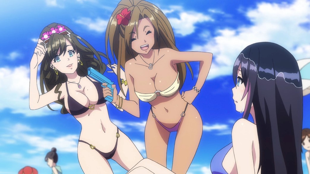 Kandagawa Jet Girls Episode 10 Yuzu Midorikawa and Manatsu Shiraishi run into Misa Aoi at the beach