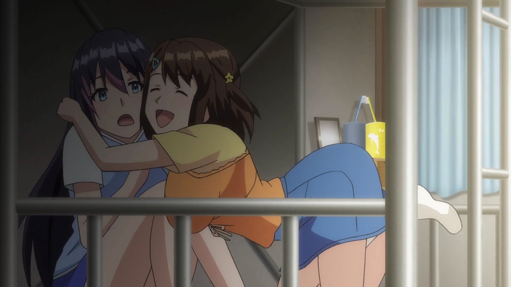 Kandagawa Jet Girls Episode 3 Rin Namiki hugging Misa