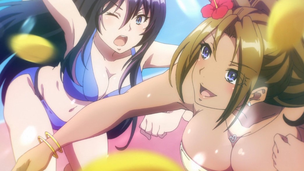Kandagawa Jet Girls Episode 6 Misa Aoi and Manatsu Shiraishi bikinis waterball fight