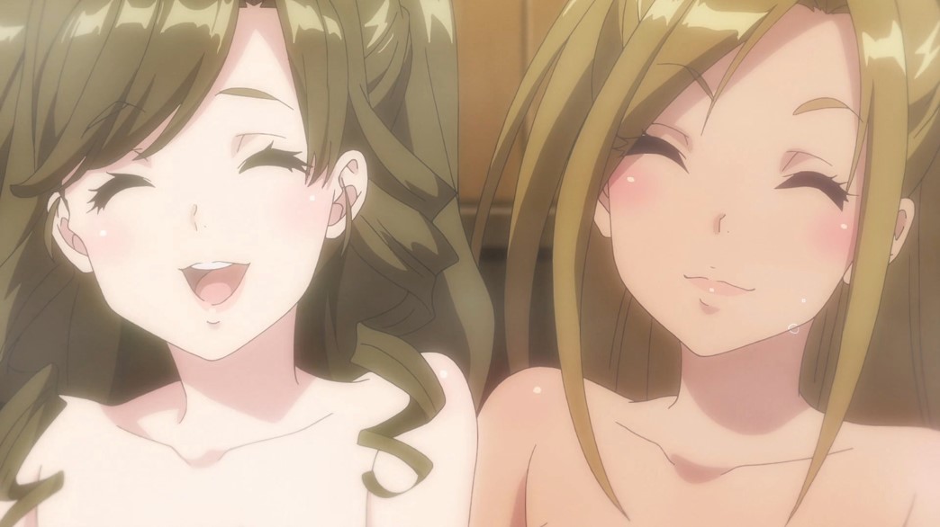 Kandagawa Jet Girls Episode 8 Yuzu Midorikawa and Manatsu Shiraishi enjoying themselves bath