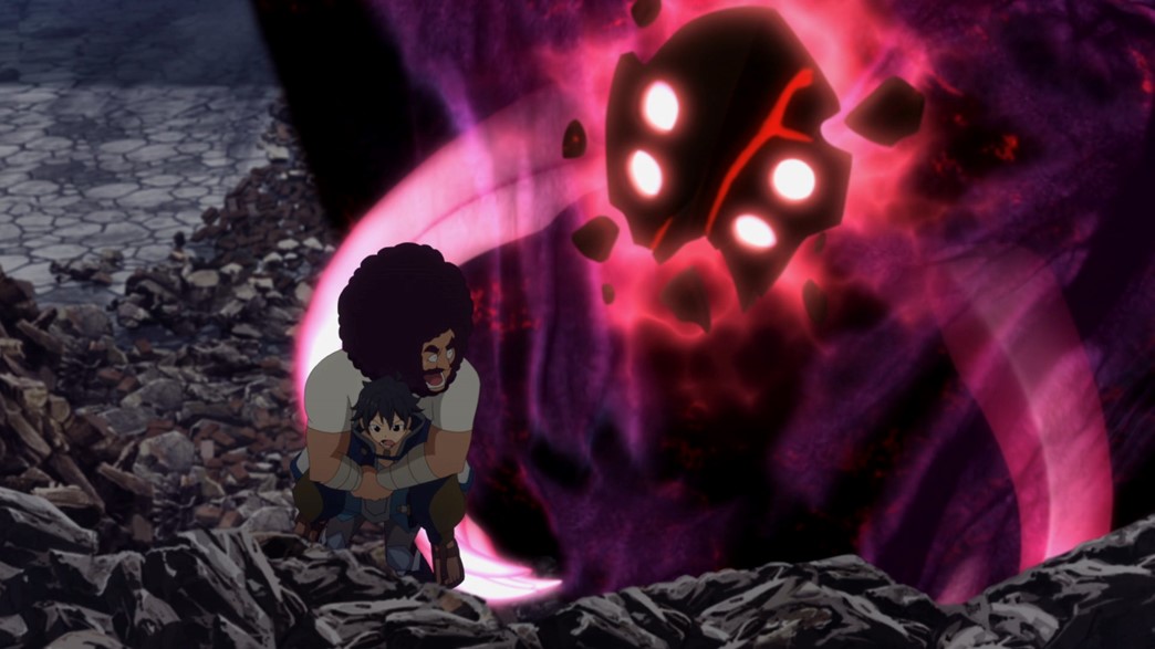 Princess Connect ReDive Episode 24 Yuuki saving Ikacchi from giant mask shadow