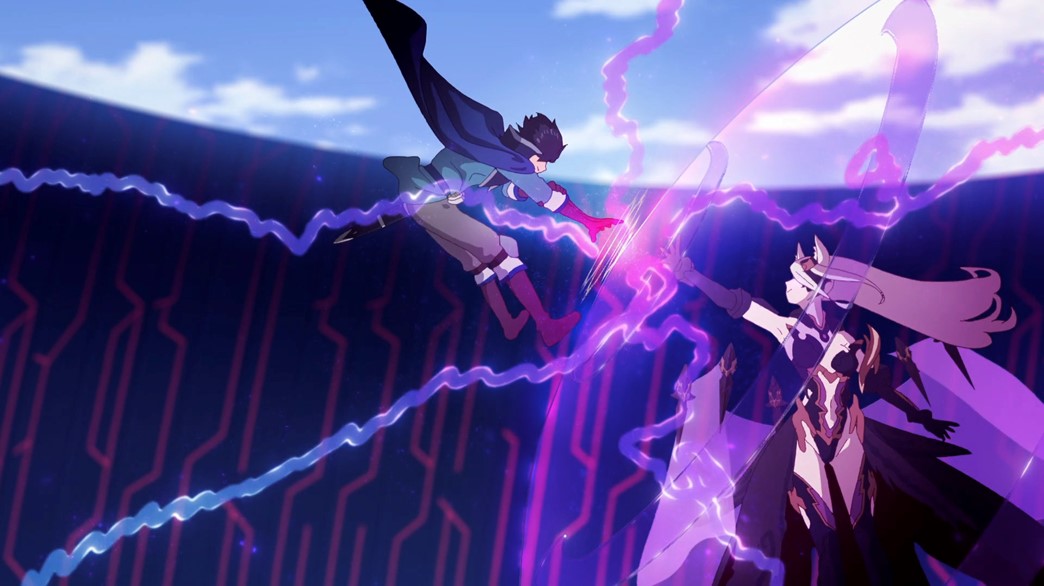 Princess Connect ReDive Episode 25 Yuuki attacking Mana Senri