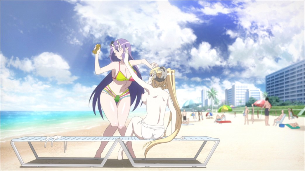 Seven Mortal Sins Episode 3 Leviathan and Lucifer at the beach topless
