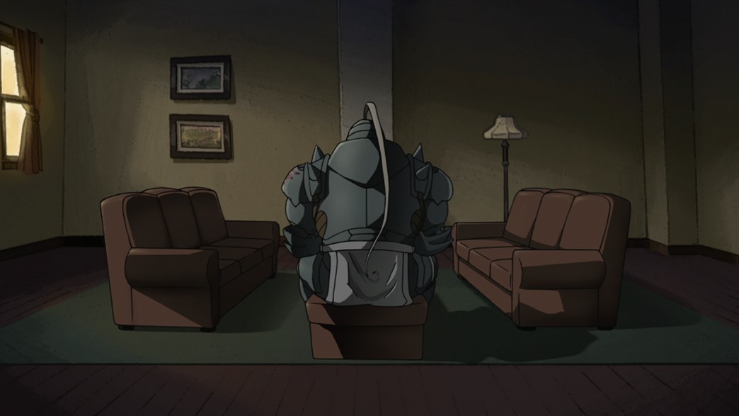 Fullmetal Alchemist Brotherhood Episode 18 Alphonse alone and sad