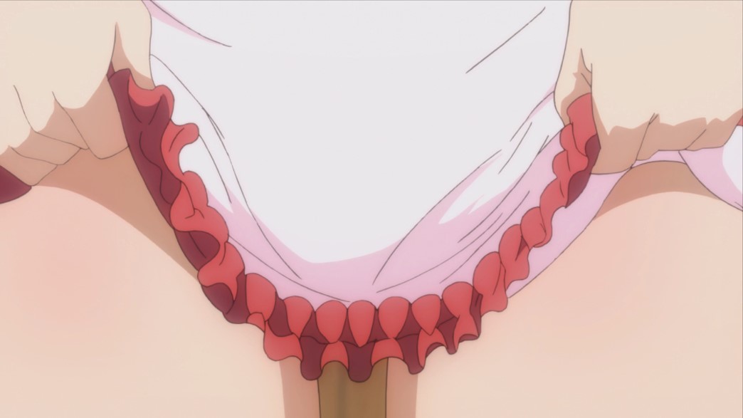 My Wife is the Student Council President Episode 2 Ui Wakana lifting apron