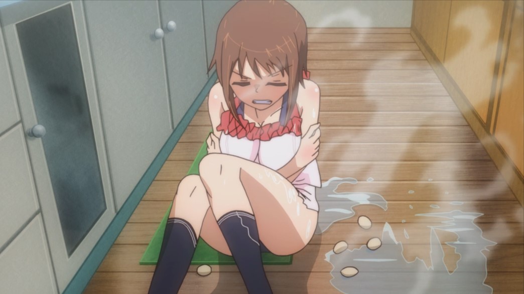 My Wife is the Student Council President Episode 2 Ui Wakana slips and gets hot water on herself
